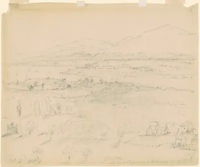 Valley with River and Mountains