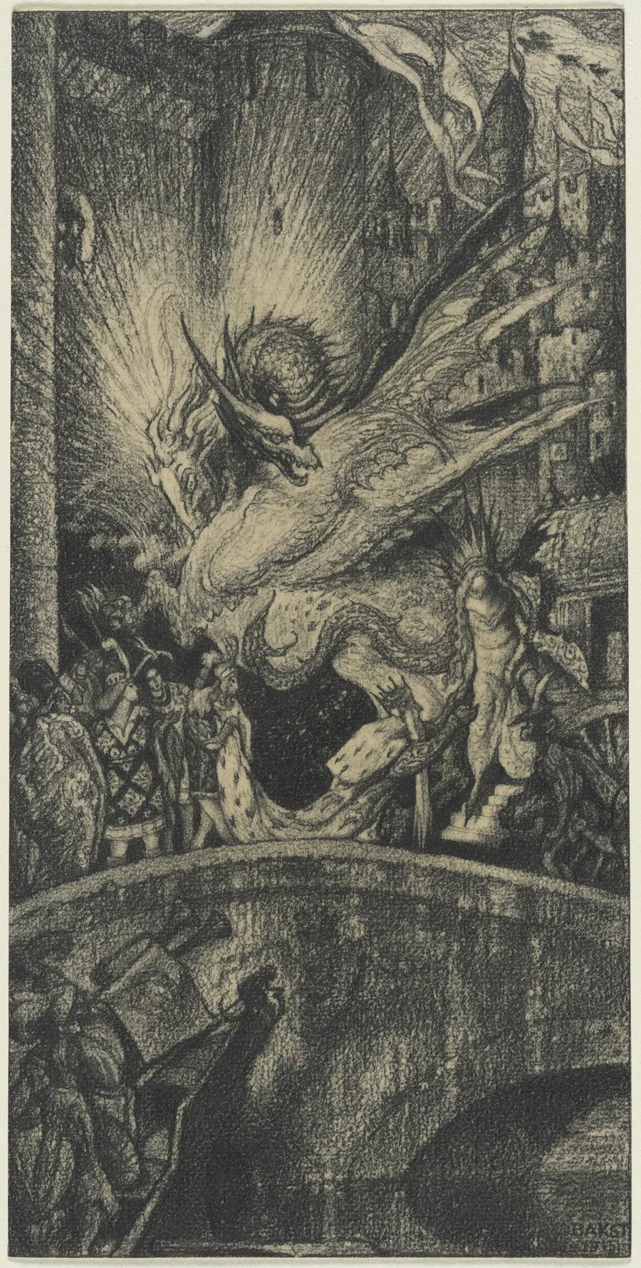 Study for The Sleeping Beauty: The Aged King Pleads with the Good Fairy by Léon Bakst