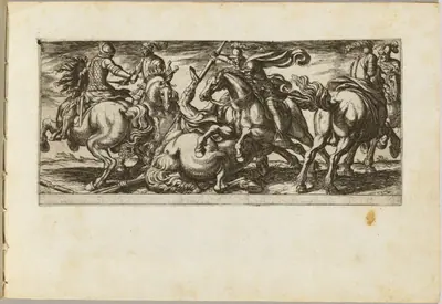 Six Cavalrymen in Combat