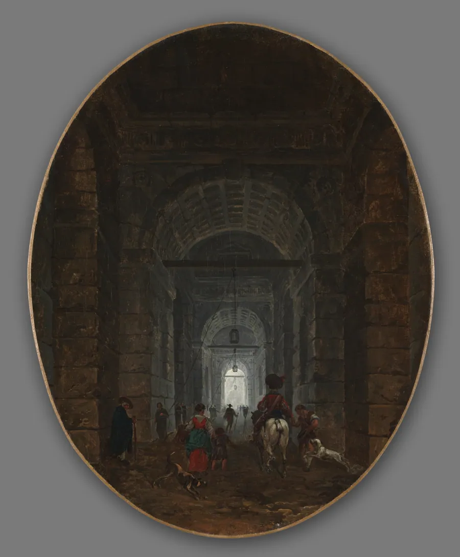 The Grotto of Posillipo by Hubert Robert