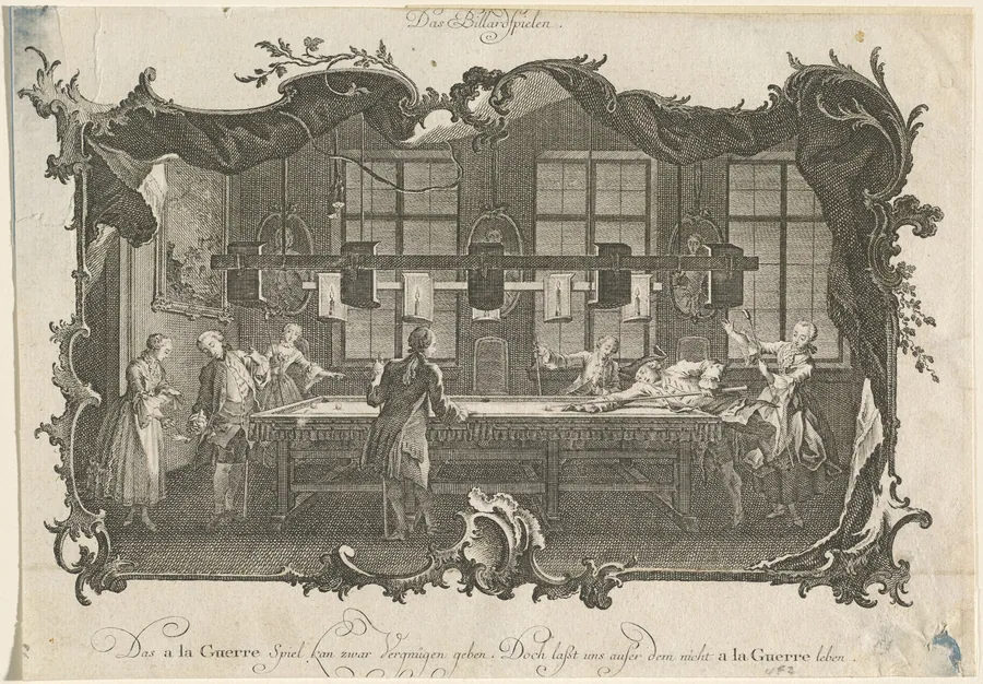 Das Billardspielen (Billiard Players) by Johann Esaias Nilson