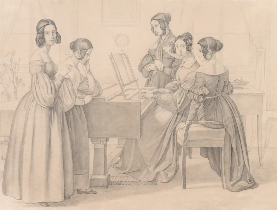 Musicale at the Prellers' by Friedrich Preller