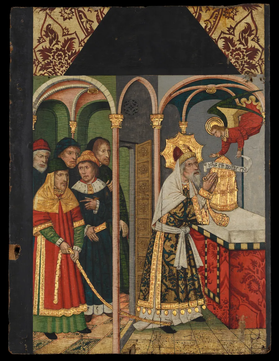 Panel with the Angel Appearing to Zacharias (from a Retable depicting Saint John the Baptist and scenes from his life) by Domingo Ram