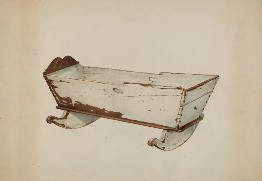 Wooden Cradle by Arthur Stewart