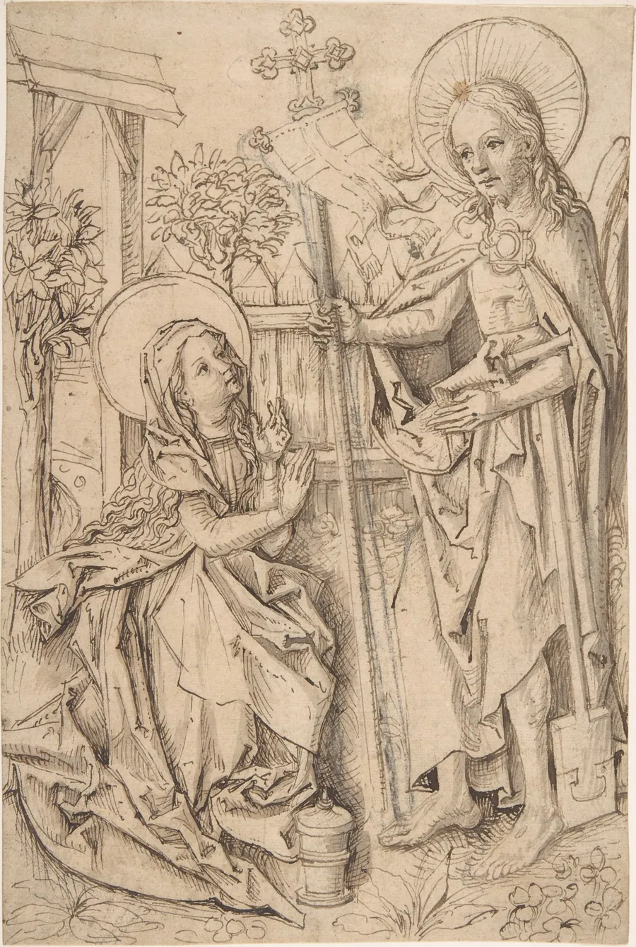 Christ Appearing to Mary Magdalen by Master of the Drapery Studies