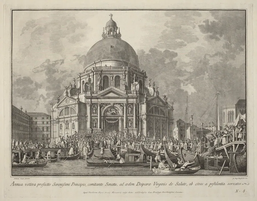 Annual Visit of the Doge to Santa Maria della Salute by Giovanni Battista Brustolon