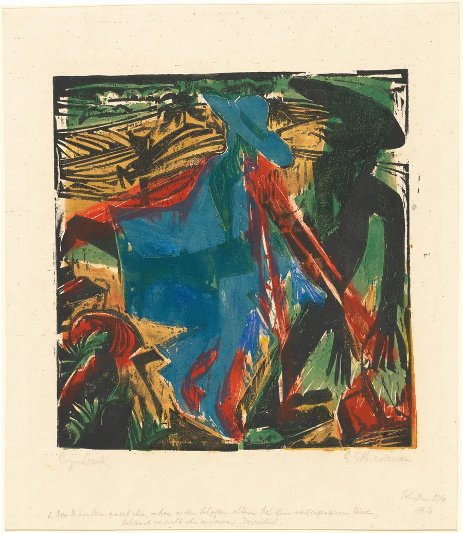 Peter Schlemihls wundersame Geschichte: Schlemihls Begegnung mit dem Schatten (Peter Schlemihl's Wondrous Story: Schlemihl's Encounter with His Shadow) by Ernst Ludwig Kirchner
