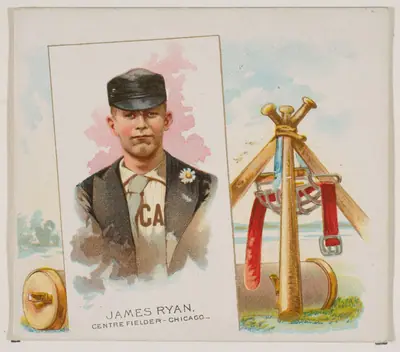 James Ryan, Center Fielder, Chicago, from World's Champions, Second Series (N43) for Allen & Ginter Cigarettes
