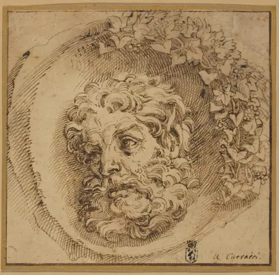 Head of a Faun in a Concave Roundel