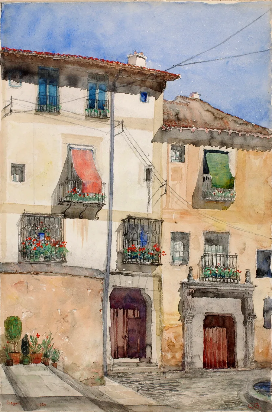 Old House at Segovia, Spain by Cass Gilbert, born Zanesville, OH 1858-died Brockenhurst, England 1934