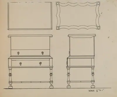 Box Desk on Frame