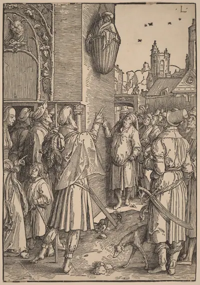 The Poet Virgil Suspended in a Basket