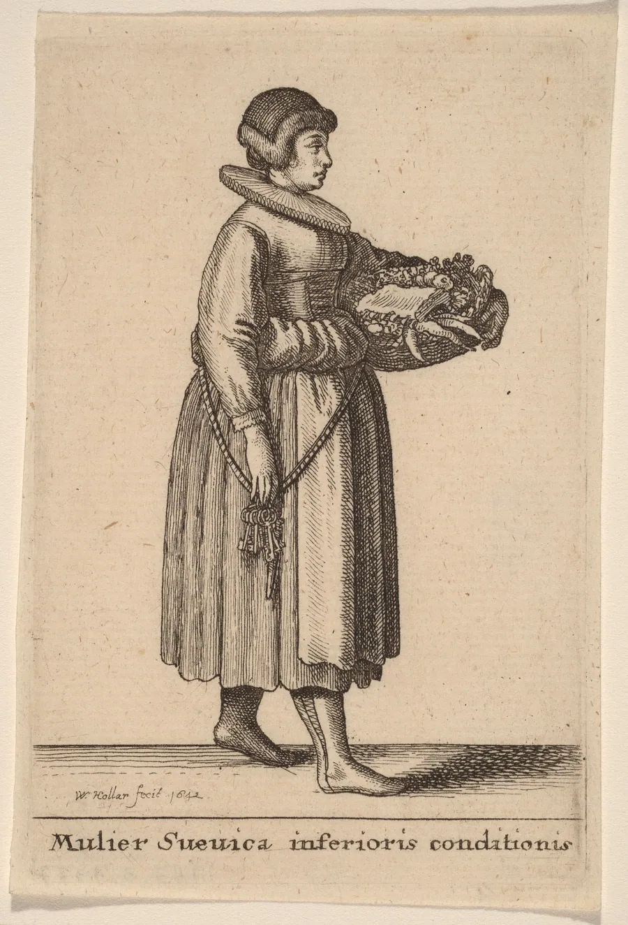 Mulier Svevica Inferioris Conditionis by Wenceslaus Hollar