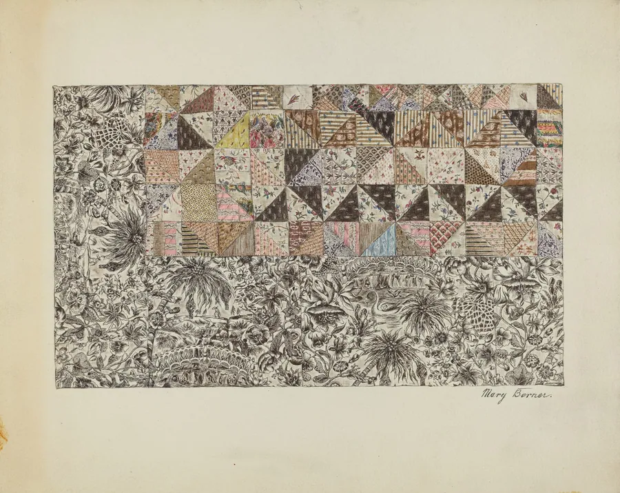 Patchwork Bedspread by Mary Berner