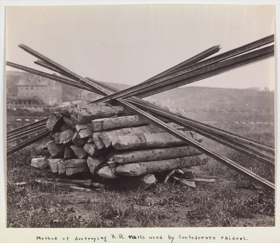 Confederate Method of Destroying Rail Roads at McCloud Mill, Virginia by Andrew Joseph Russell
