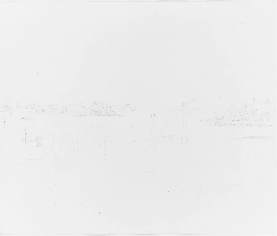 Valley and Lake (from Sketchbook) by John William Casilear