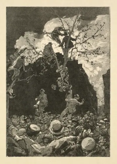 Men Watching a Fire