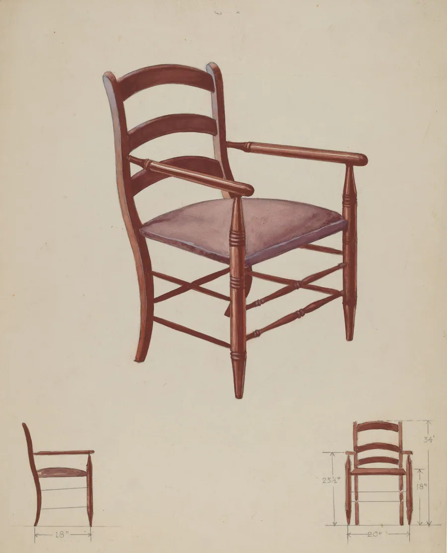 Slat-back Chair by George Kirschner