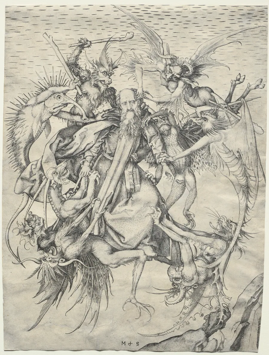 The Temptation of St. Anthony by Martin Schongauer