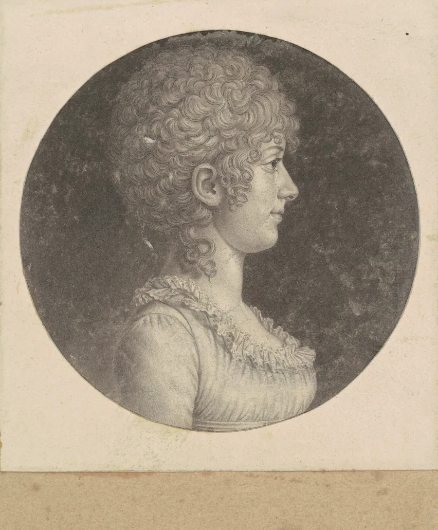 Margaret Polk by Charles B. J. Févret de Saint-Mémin
