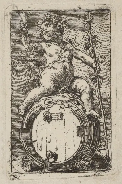 The Infant Bacchus Astride a Wine Barrel