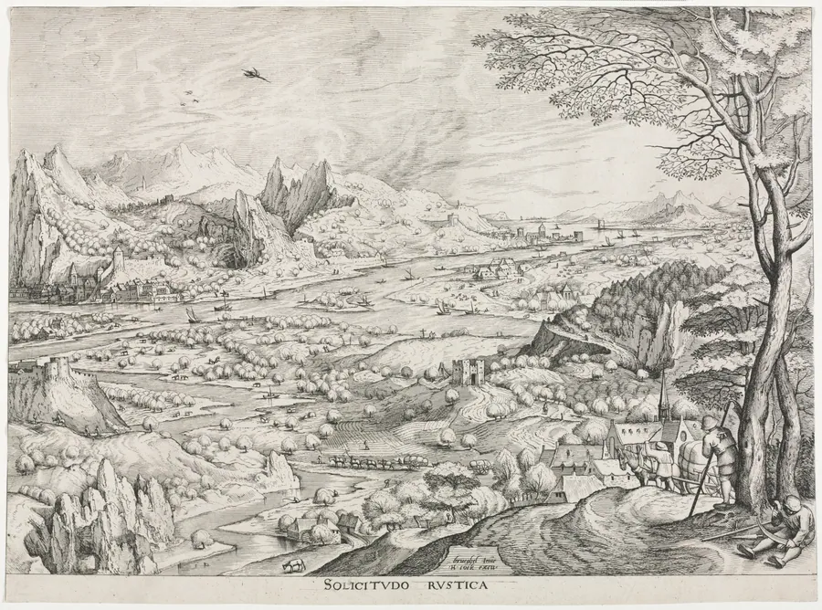 The Large Landscapes:  Solicitudo Rustica by Jan van Doetechum