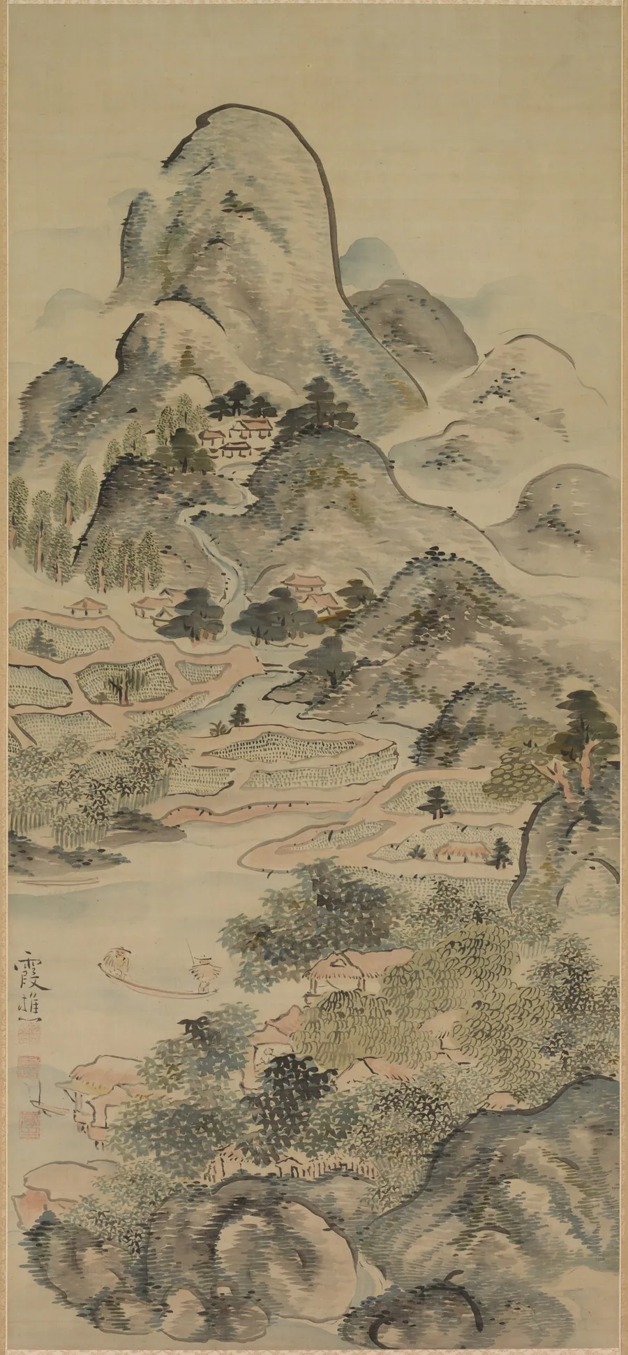 Fishing in a Springtime Valley by Ike Taiga