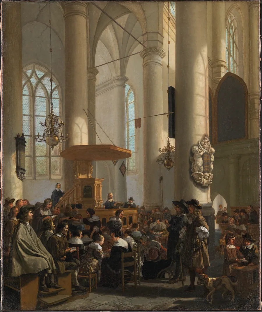 Hollandsk kirkeinteriør by Rutger van Langevelt