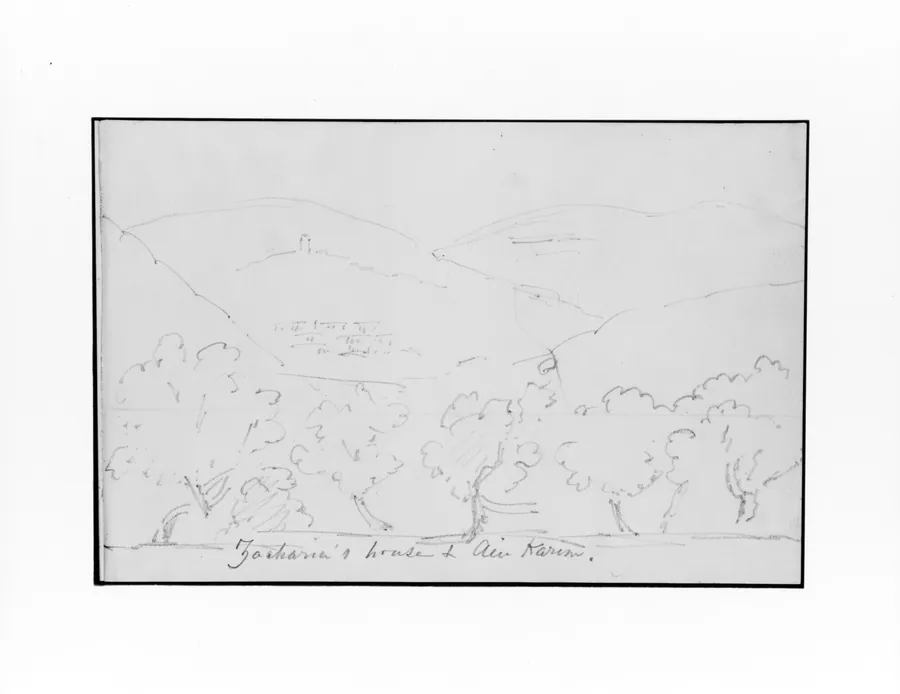 Zacharias House and Ein Karem (from Sketchbook) by Mary Newbold Sargent