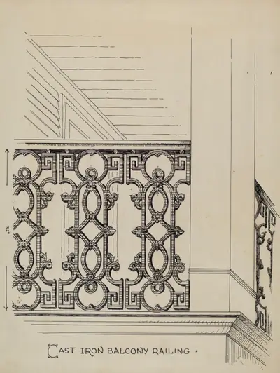 Cast Iron Balcony Railing