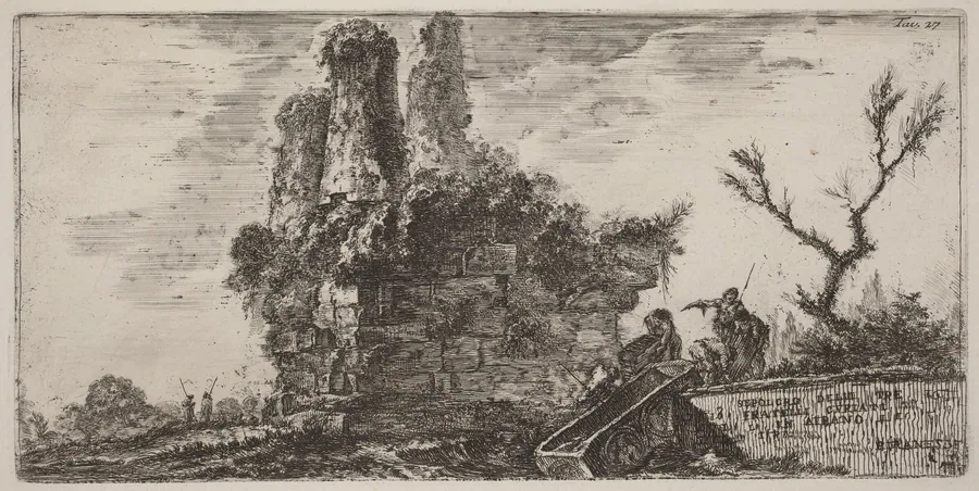 Sepolcro delle trè fratelli Curiati in Albano by Giovanni Battista Piranesi