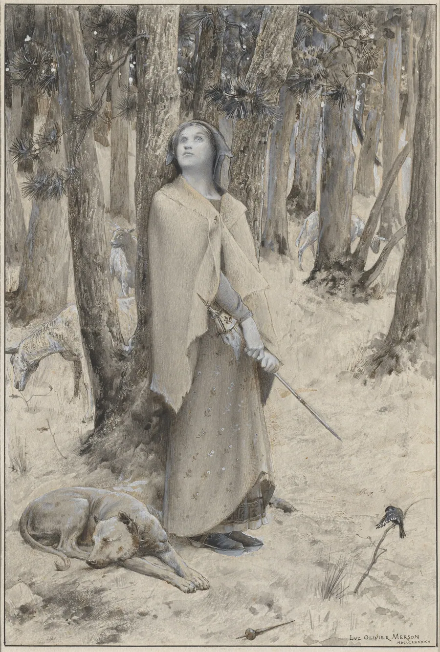 Joan of Arc Hearing the Voices by Luc Olivier Merson