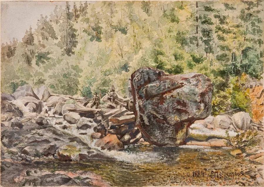 Fishermen in Rapids by Louis Eilshemius, American, b. Arlington, New Jersey, 1864–1941