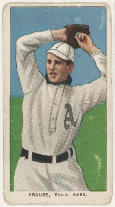 Krause, Philadelphia, American League, from the White Border series (T206) for the American Tobacco Company