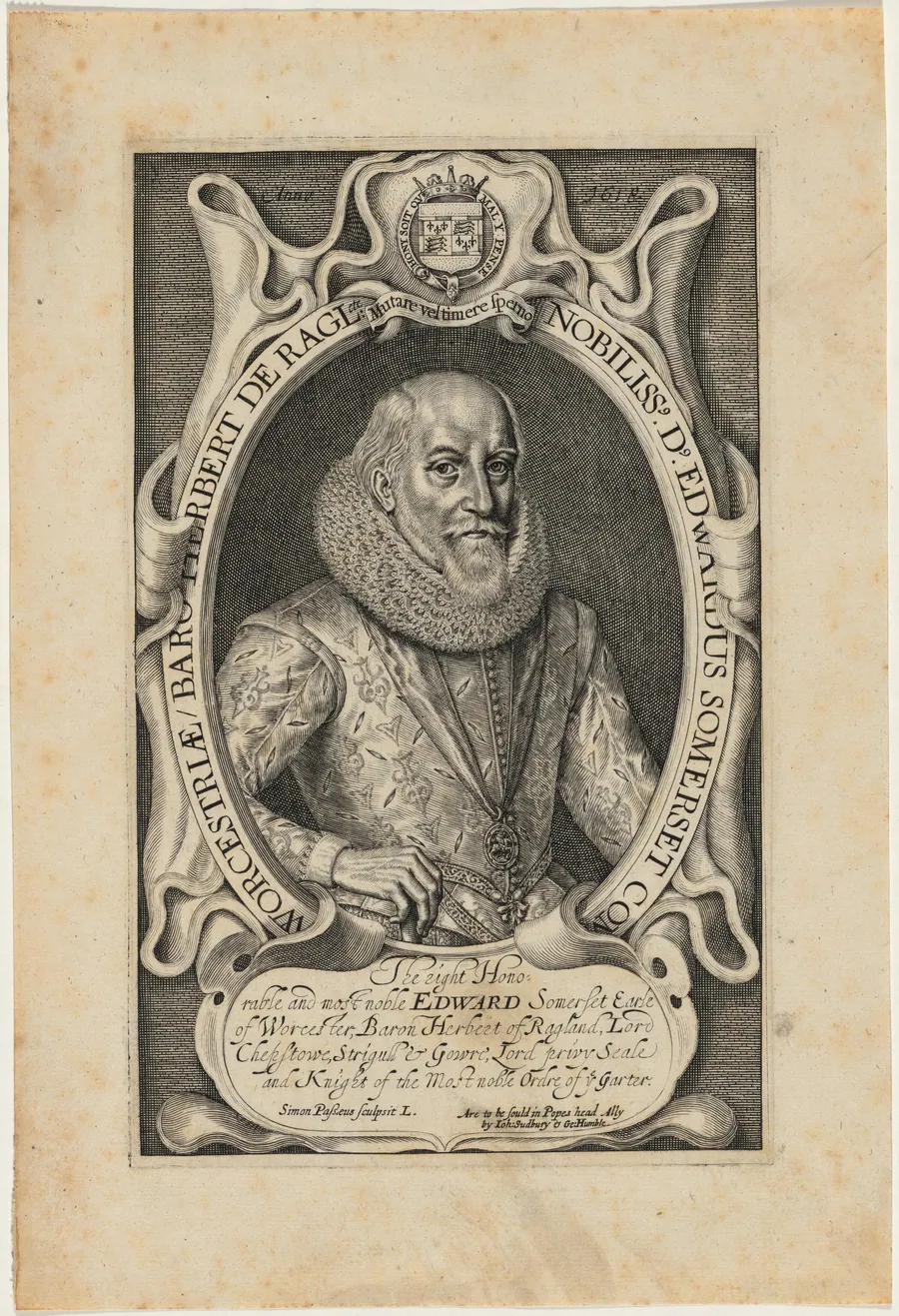Edward Somerset, Fourth Earl of Worcester by Simon van de Passe
