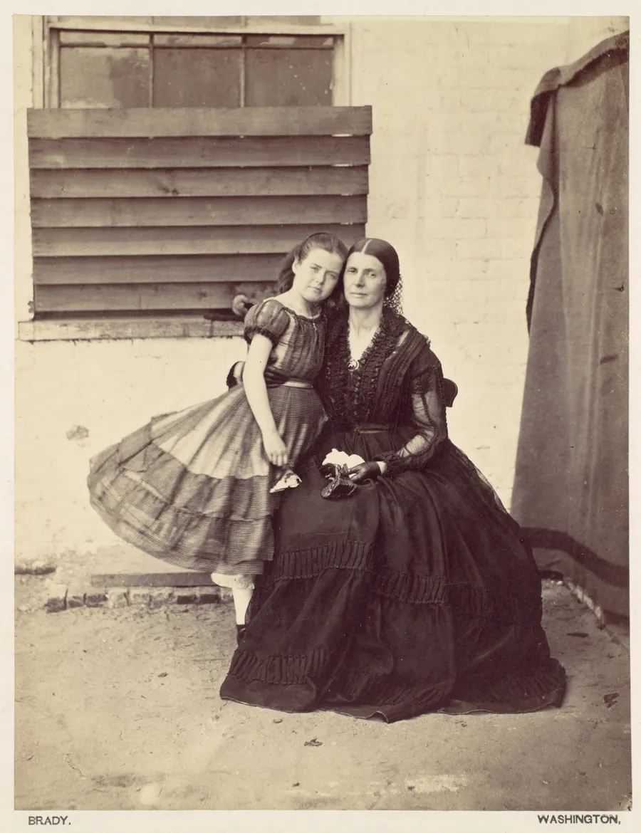 Mrs. Greenhow and Daughter, Imprisoned in the Old Capitol, Washington by Alexander Gardner