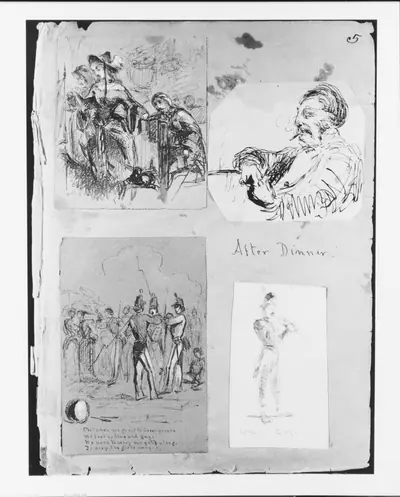 Jem Bags (Recto); Drawing of Female Figure (Verso) (from Sketchbook)