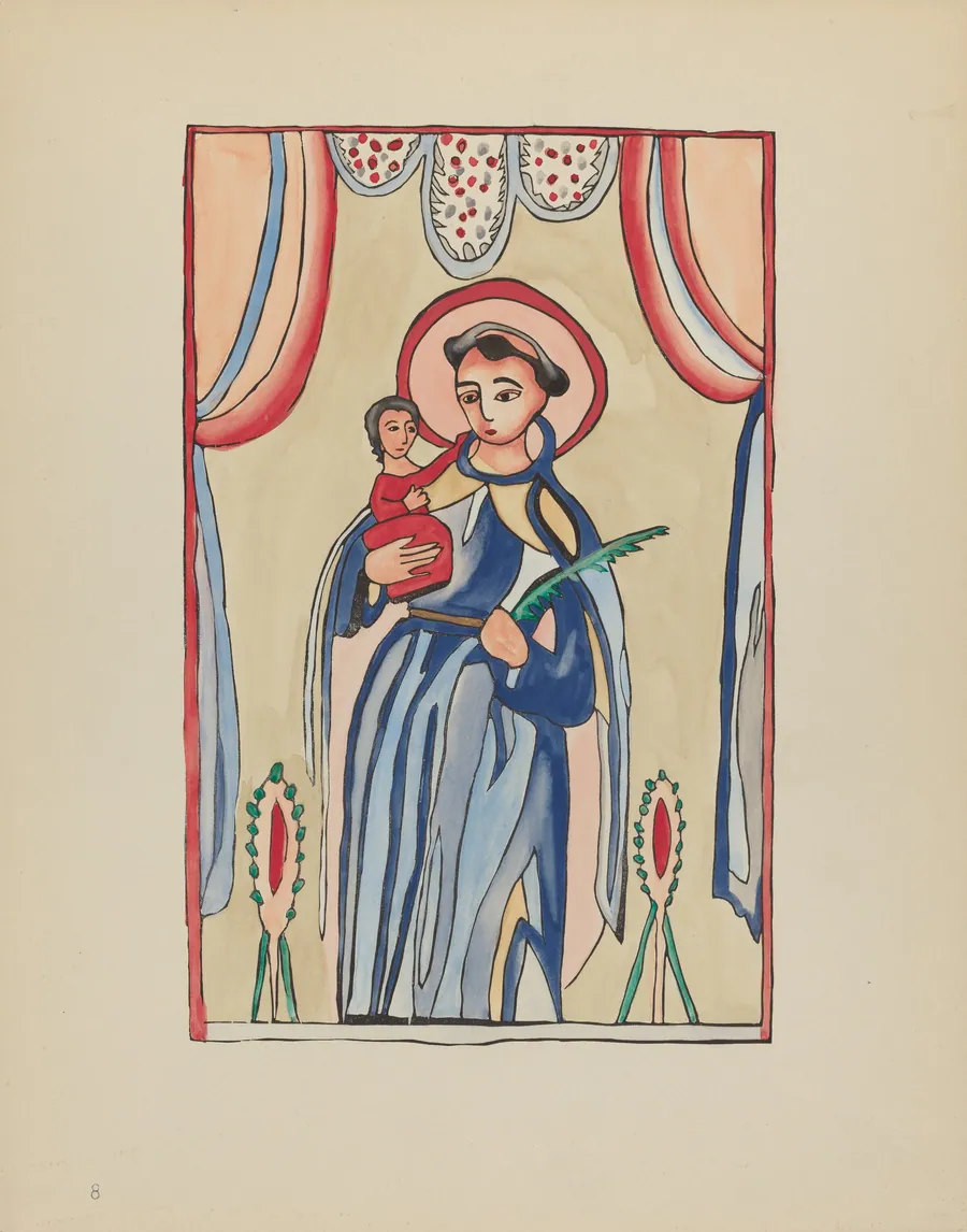 Plate 8: Saint Anthony of Padua: From Portfolio "Spanish Colonial Designs of New Mexico" by American 20th Century