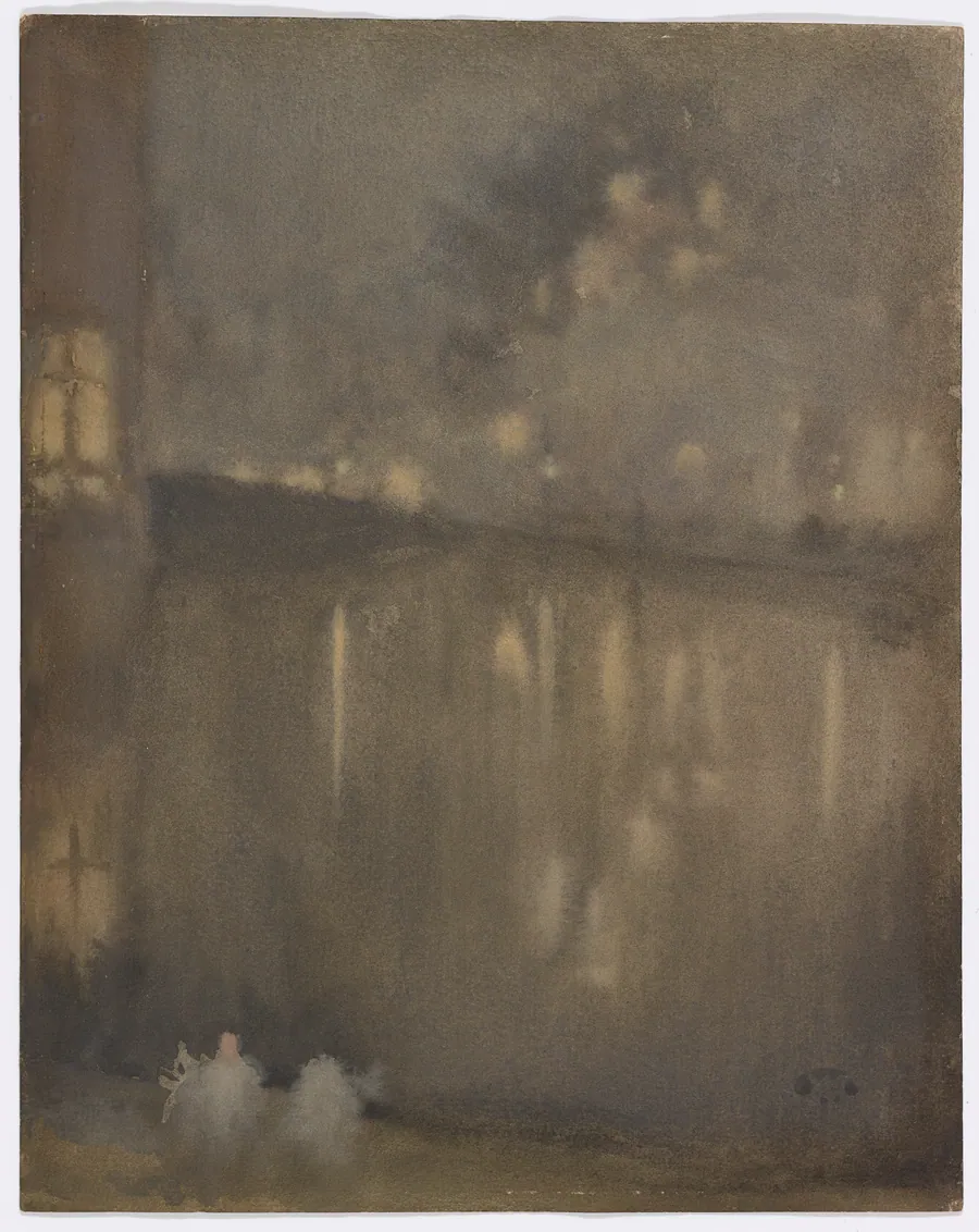 Nocturne: Grey and Gold–Canal, Holland by James McNeill Whistler (1834-1903)