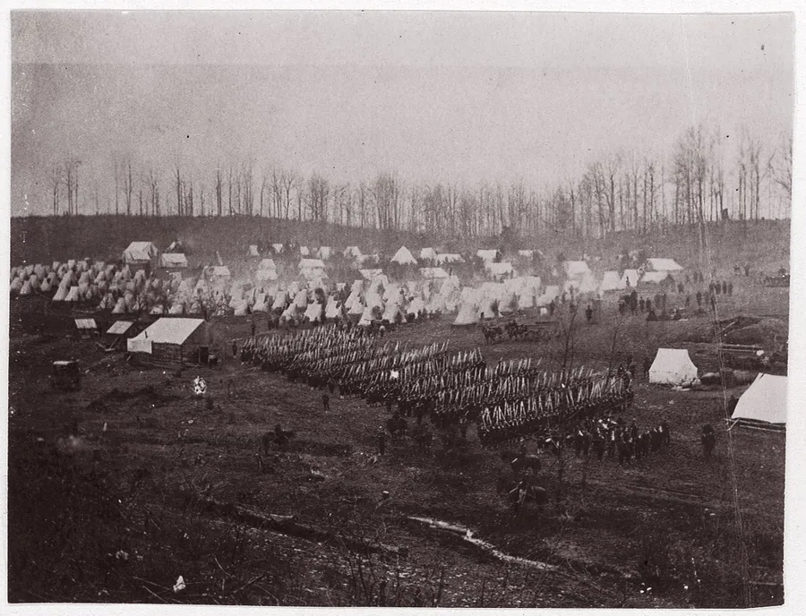 Camp Northumberland, 91st Pennsylvania Infantry by Mathew B. Brady