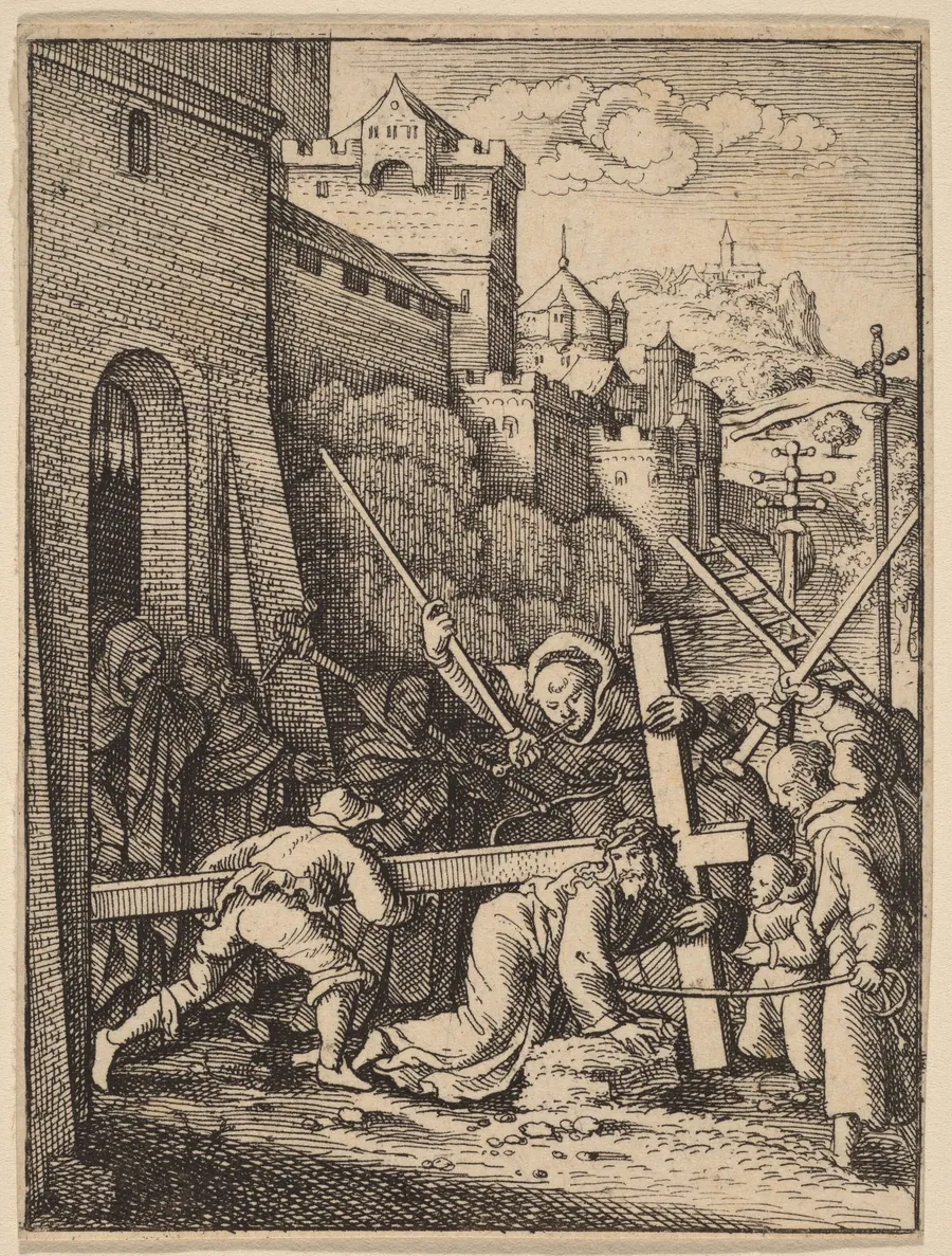 Carrying the Cross by Wenceslaus Hollar