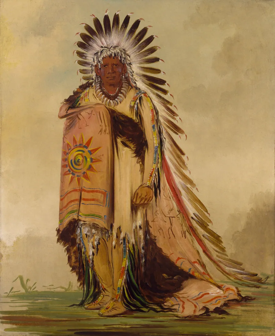 Wán-ee-ton, Chief of the Tribe by George Catlin, born Wilkes-Barre, PA 1796-died Jersey City, NJ 1872