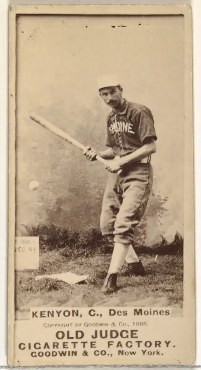 P. Jacob "Jack" Kenyon, Catcher, Des Moines Prohibitionists, from the Old Judge series (N172) for Old Judge Cigarettes