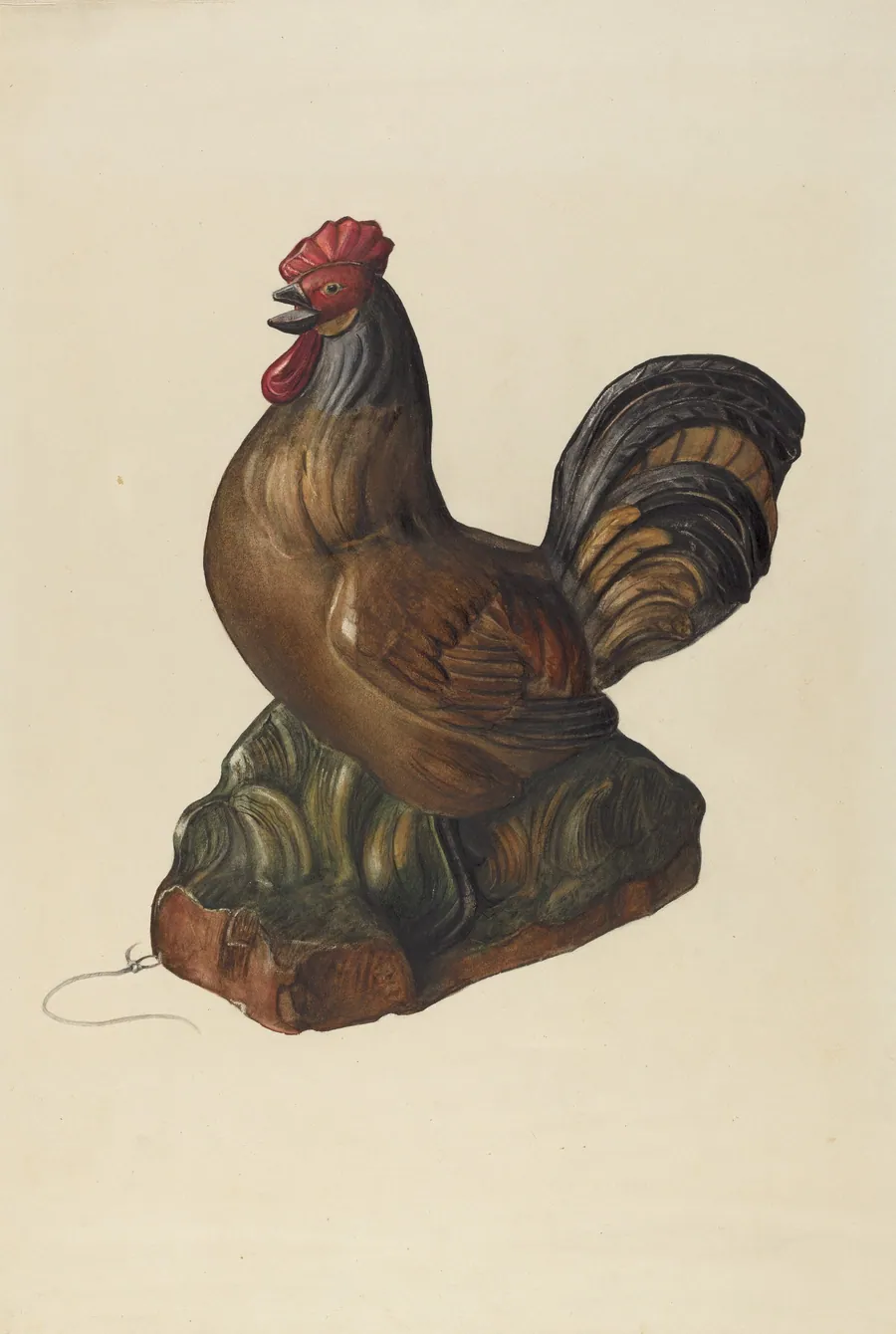 Toy Rooster by Mina Lowry