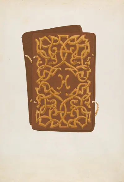 Carved Wood Book Cover