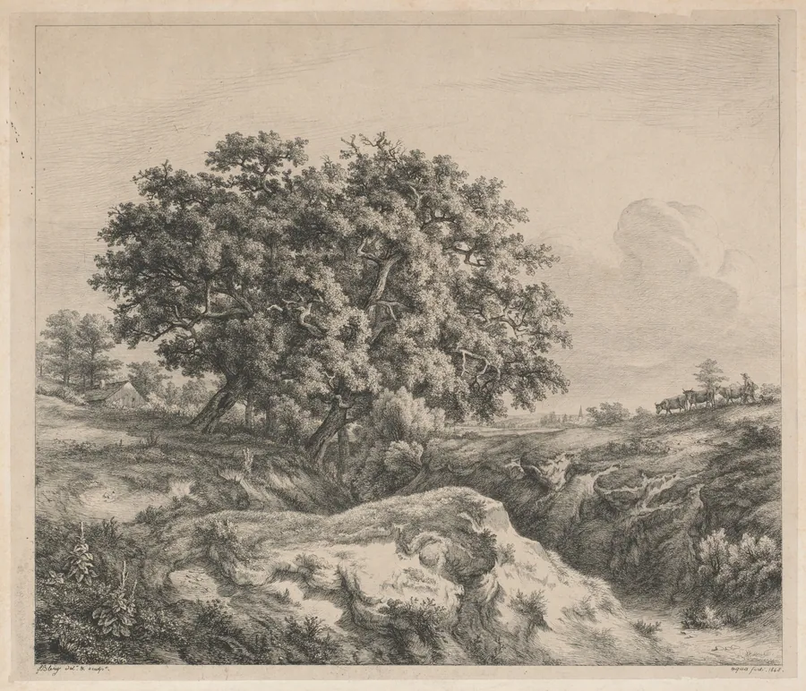 Le chêne au ravin (Oak Tree by a Ravine) by Eugène Bléry