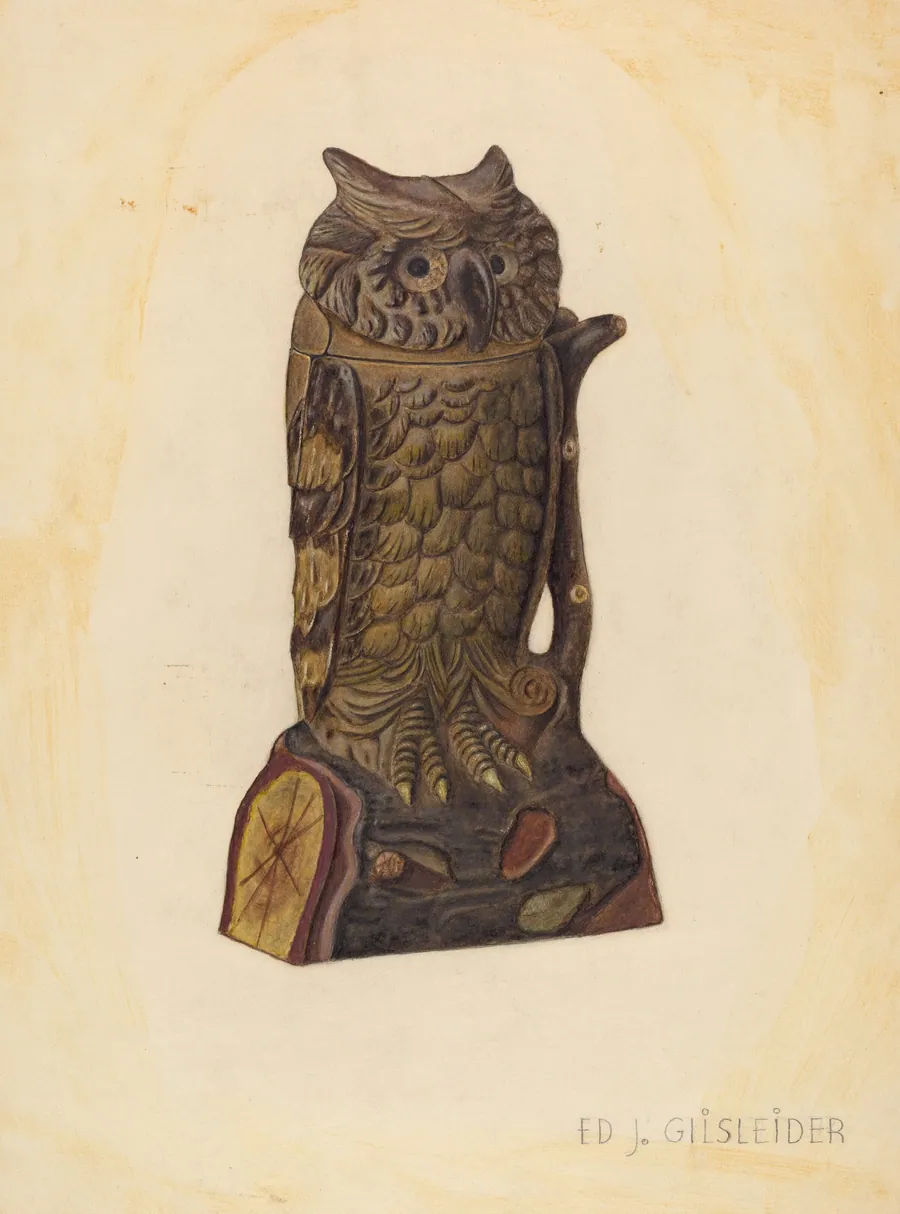 Mechanical Penny Bank: Owl by E.J. Gilsleider