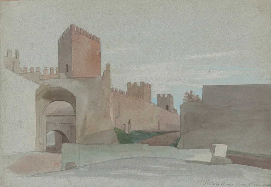 Porta San Lorenzo, Rome by Victor-François-Eloi Biennourry