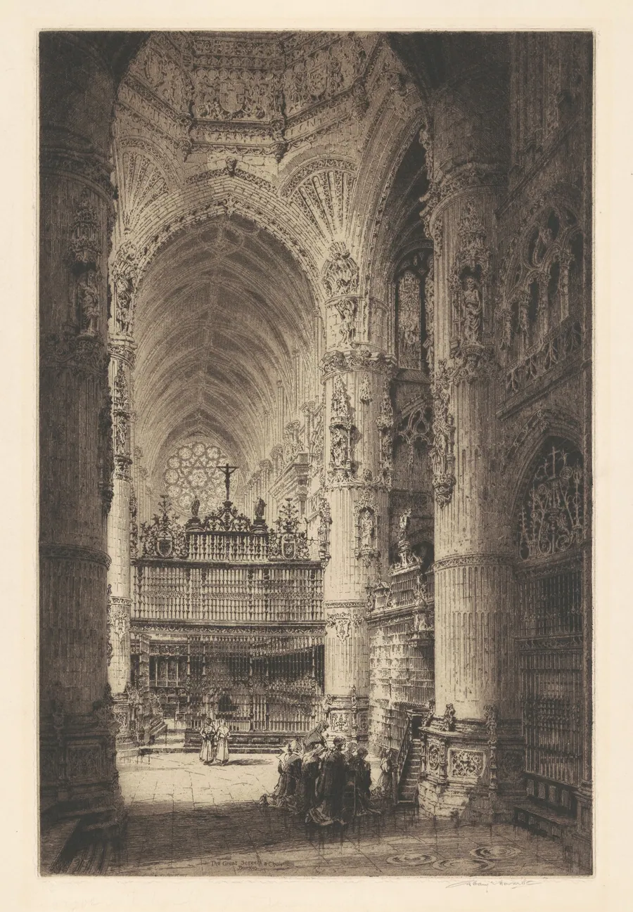 The Great Screen & Choir, Burgos by Albany E. Howarth