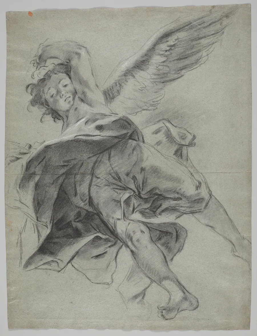 A Flying Angel (recto) by Giovanni Battista Piazzetta